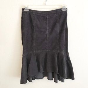 ANTHROPOLOGIE // Pilcro Curdoroy Trumpet Skirt